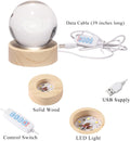 3D Galaxy Crystal Ball Lamp with Dimmable LED and Wooden Base, Night Light for Kids Teens Adults, Home Desk Office Bedroom Decor, Birthday Gift (2.4”/ 6Cm)