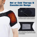 Shoulder Heating Pads for Pain Relief - Electric Heated Shoulder Brace with 3 Temperature Settings, Suitable for Left and Right, Unisex Birthday Gifts for Women Men Mom Dad