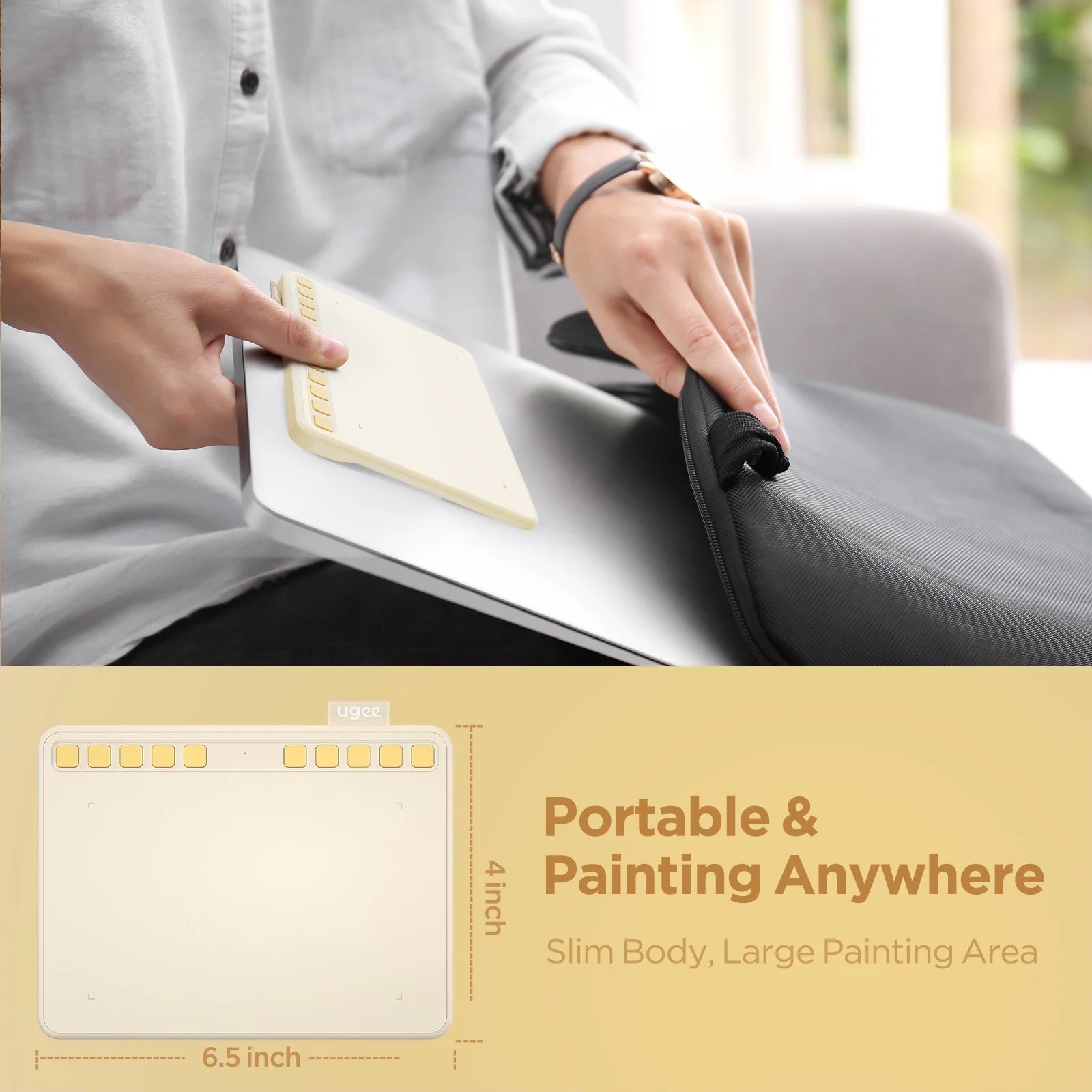 S640 Graphics Drawing Tablet 6.3"X 4" Pen Tablet for Linux, Mac, Windows PC and Android OSU