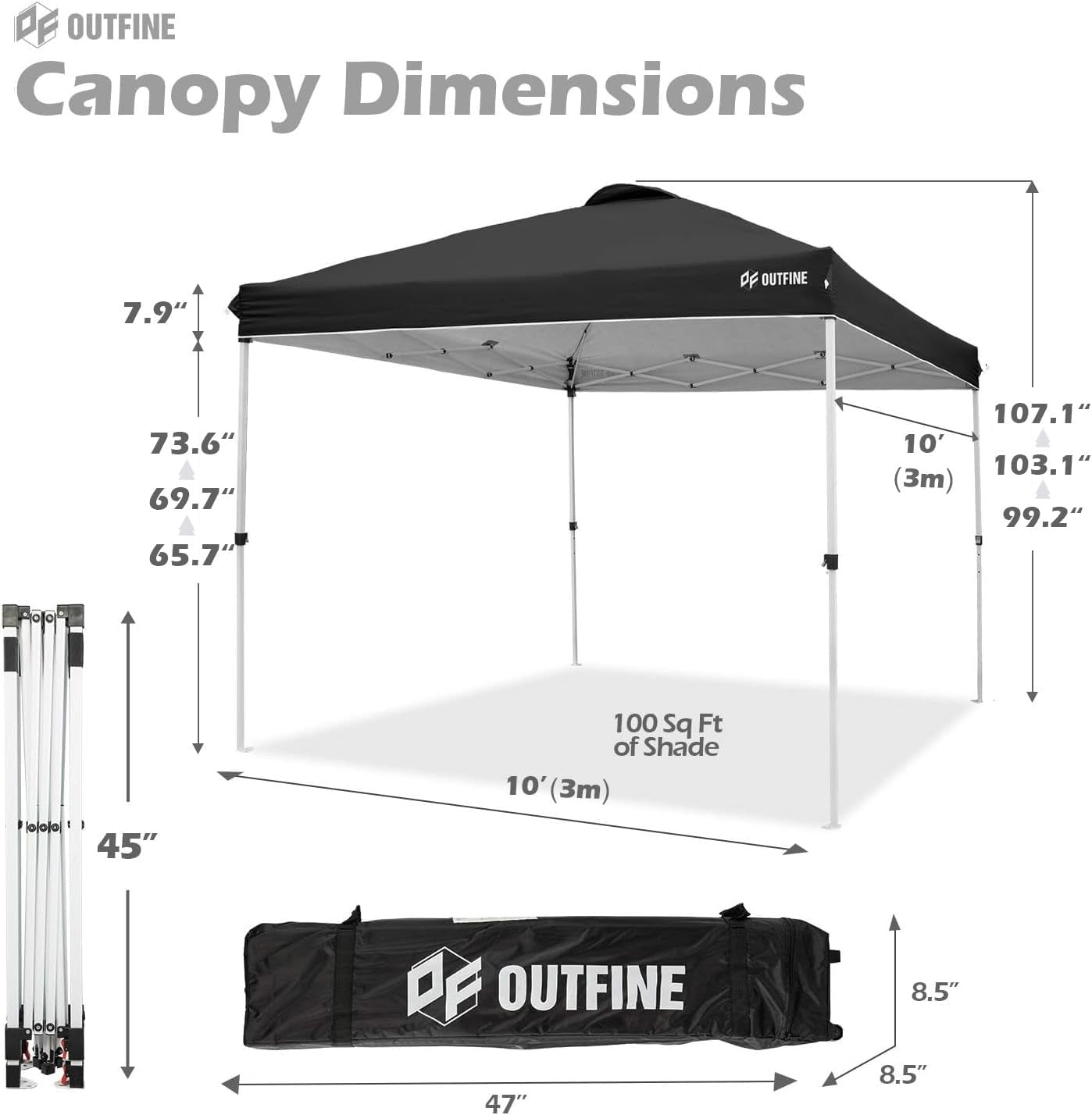 Outdoor pop-up gazebo 10x10 for patio or event use