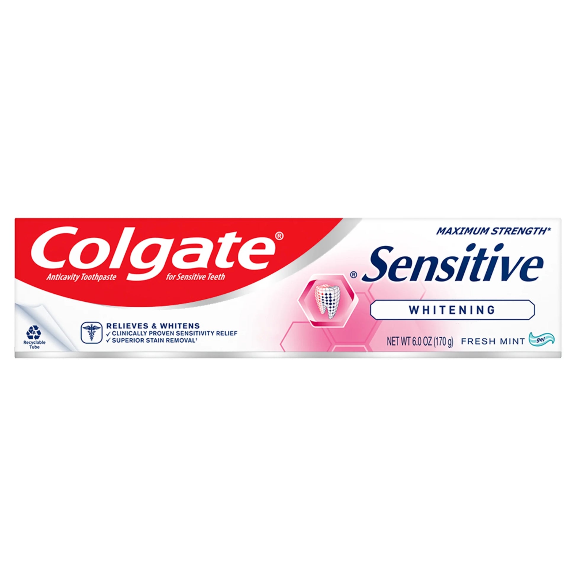 Sensitive Whitening Toothpaste, Mint, 6 Oz Tube