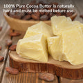 Cocoa Butter - Pure Raw Natural Cocoa Butter for Body, Hair and DIY Projects 5 OZ