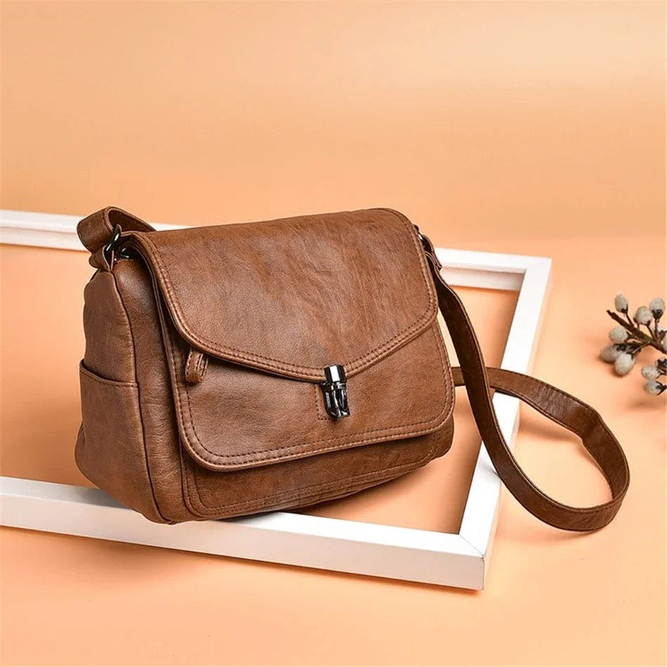 Vintage Soft Leather Women Shoulder Bags Luxury Handbags Women Bags Designer Small Crossbody Bags for Women 2024 Messenger Bag
