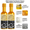 2PCS Catalytic Converter Cleaner Auto Parts Engine,  Exhaust System Pipe Carbon Removal Cleaner Treatment Additive Oil, Fuel System Treatment Oil Additive for Gas and Diesel Car