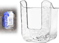 Kitchen Wipes Storage Box, Acrylic Wall Mounted Wipe Dispenser Container, Clear Self-Adhesive Wet Tissue Box Holder for Bathroom, Kitchen, Toilet, Home