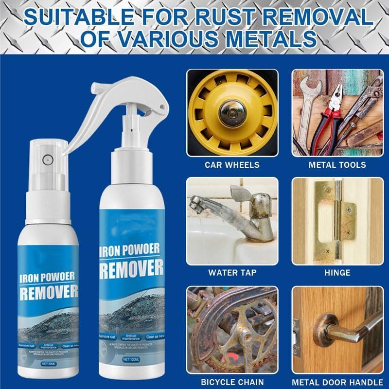 Car Rust Removal,Car Rust Removal, Multi-Purpose Car Rust Remover Metal Surface Chrome Paint Car Cleaning,Rust Remover Car Cleaning Supplies (2PCS)