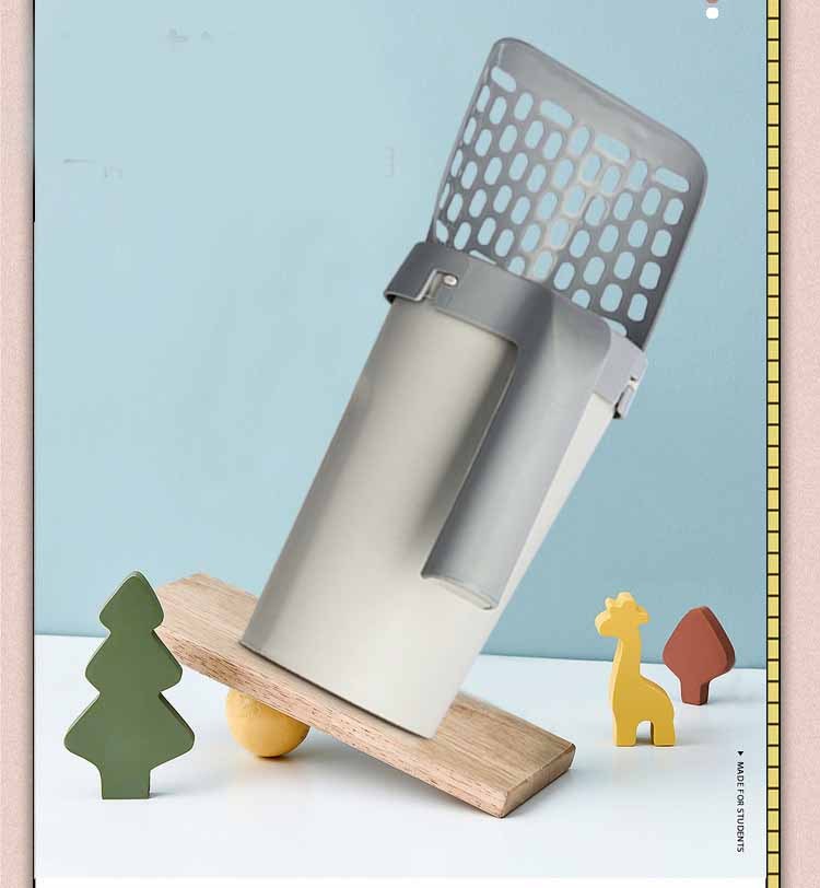 Removable Plastic Cat Litter Scoop Set with Integrated Waste Bag Storage – Scoop & Store for Cats & Dogs