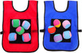 2Pcs Sticky Target Ball Vests with 10Pcs Soft Balls, Dodgeball Vests Game, Outdoor Game Props for Kids Sports, Sticky Target Ball Throwing Balls Set