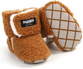 Baby Booties Cozy Fleece Slippers Soft Baby Shoes with Gripper Soles, Winter Infant Newborn Crib Sock Shoes Warm Footwear First Walkers
