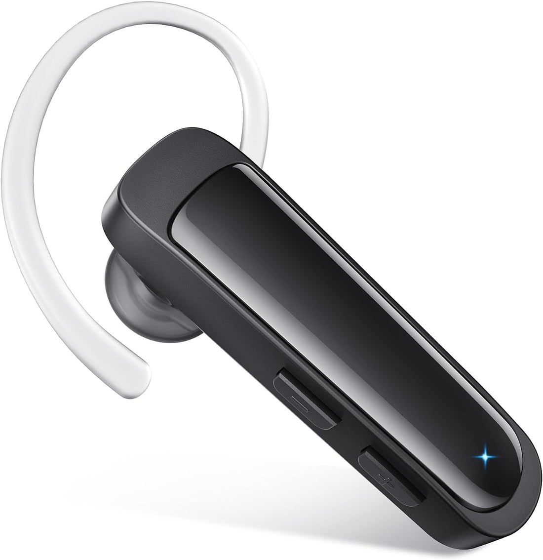 Bluetooth Headset Wireless Earpiece HD Hands Free Headphones with Microphone Lightweight Single Ear Earphones with Mute for Iphone Samsung Android Cell Phone PC Laptop TV Work Office Driving Business