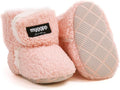 Baby Booties Cozy Fleece Slippers Soft Baby Shoes with Gripper Soles, Winter Infant Newborn Crib Sock Shoes Warm Footwear First Walkers