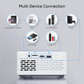 Mini Projector, Upgraded Bluetooth Projector with Screen, 1080P Full HD Portable Projector, Movie Projector Compatible with TV Stick Smartphone/Hdmi/Usb, Indoor & Outdoor Use