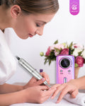 Cordless Nail Drill Professional: 45000 RPM Rechargeable Electric Nail File Kit, Portable & Low Noise for Acrylic, Gel Nails, Manicure & Pedicure - Salon & Home Use