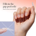 Tipex UV Gel Nail Adhesive, 30G Solid for Soft Acrylic Tips, Long Lasting Strong Bonding for 28+ Days, Large Volume Tube, Rhinestone Glue for Nail Art