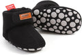 Baby Booties Cozy Fleece Slippers Soft Baby Shoes with Gripper Soles, Winter Infant Newborn Crib Sock Shoes Warm Footwear First Walkers