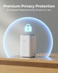 Home Hub with 2X Argus 4 Pro- 4K Dual-Lens 180° Solar Outdoor Wireless Security Camera System, Local Encrypted Storage up to 1TB, 5G/2.4Ghz Wifi 6, No Monthly Fee, 64GB SD Card Included