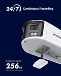 FCD600 Dual-Lens Outdoor Security Camera with 180° Fov, 6MP Panoramic Poe IP Camera, Smart Human/Vehicle Detection, Color Night Vision, Two Way Audio, Supports Microsd Card up to 256GB