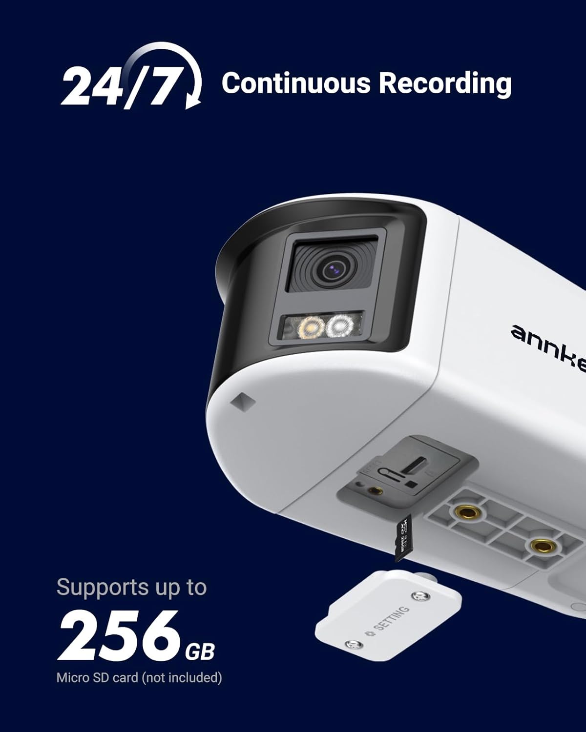 FCD600 Dual-Lens Outdoor Security Camera with 180° Fov, 6MP Panoramic Poe IP Camera, Smart Human/Vehicle Detection, Color Night Vision, Two Way Audio, Supports Microsd Card up to 256GB