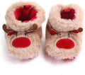 Winter Warm Christmas Tree Santa Clause Cozy Fleece Newborn Baby Booties Soft Sole Prewalker Crib Shoes for Infant Girls Boys