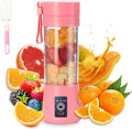 Portable Electric USB Juicer Blender Cup - Mini Blender for Shakes, Smoothies & Juice - 380Ml, Six Blades - Blue