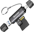 SD Card Reader, 5G Super Speed USB3.0 SD/TF Card Reader, 3-Slot USB A/C to Sd/Micro SD/USB a Memory Card Reader for UHS-I Sd/Micro SD/SDHC/SDXC/MMC, Support OTG for Plug&Play