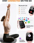 Smart Watch for Men Women- Answer/Make Call, 2025 IP68 Waterproof Fitness Tracker Watch with Sleep Monitor Step Counter Activity Smartwatch for Andriod Ios Phones (Pink, 1.83)