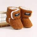 Baby Booties Cozy Fleece Slippers Soft Baby Shoes with Gripper Soles, Winter Infant Newborn Crib Sock Shoes Warm Footwear First Walkers