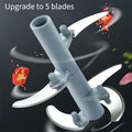 900Ml Extra Large Manual Food Chopper Vegetable Chopper Garlic Chopper, Pull String Manual Food Processor with 5 Sharp Blades Mincer for Cutting Onions Chili Ginger Seasoning