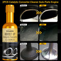 2PCS Catalytic Converter Cleaner Auto Parts Engine,  Exhaust System Pipe Carbon Removal Cleaner Treatment Additive Oil, Fuel System Treatment Oil Additive for Gas and Diesel Car