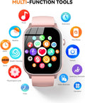 Smart Watch for Men Women- Answer/Make Call, 2025 IP68 Waterproof Fitness Tracker Watch with Sleep Monitor Step Counter Activity Smartwatch for Andriod Ios Phones (Pink, 1.83)