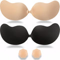 Sticky Bra Strapless Adhesive Invisible Push up Lift Bras for Women Backless Dress 2 Pair Reusable with Nipple Covers
