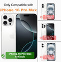 For Iphone 16 Pro Max Clear Wallet Case with RFID Blocking Card, up to 5 Cards, Hybrid Protective Case with Card Holder, TPU + PC, Anti-Yellowing, 6.9
