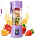Portable Electric USB Juicer Blender Cup - Mini Blender for Shakes, Smoothies & Juice - 380Ml, Six Blades - Blue