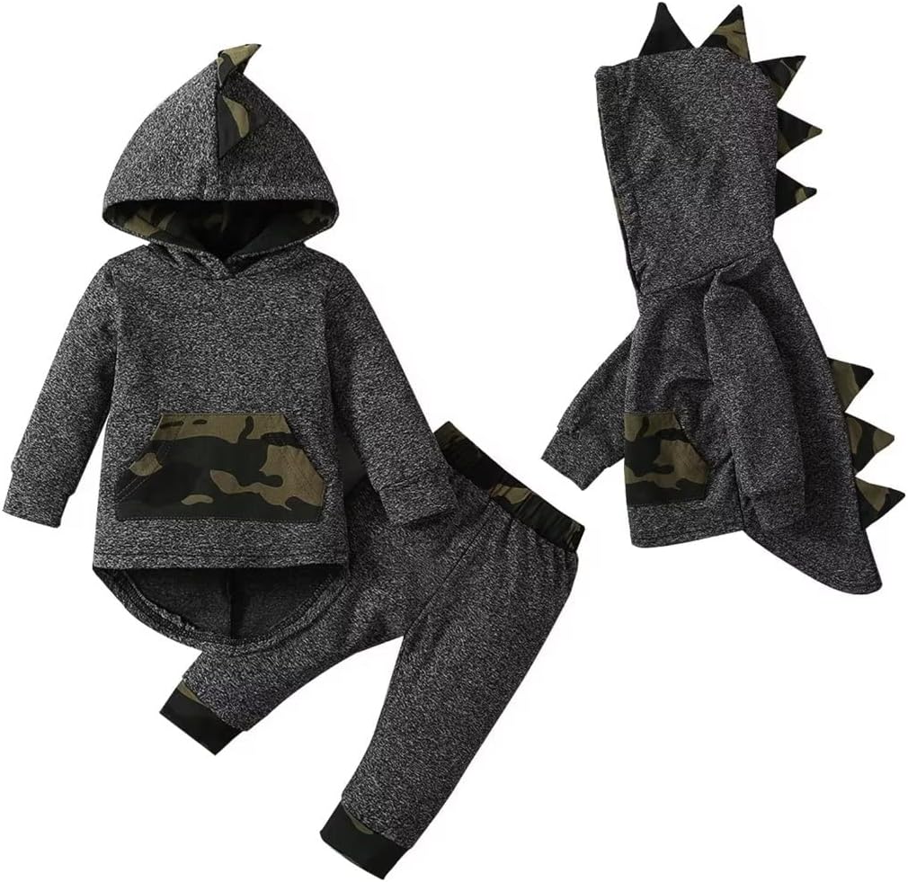 Baby Boy Clothes Toddler Infant Boys Fall Winter Outfit Long Sleeve Hoodie Sweatshirt Tops + Pants 2Pcs