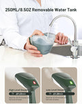 Steamer for Clothes, Portable Handheld Garment Steamer, 1500W 2 in 1 Fabric Wrinkles Remover, 30-Second Fast Heat-Up, 250Ml Detachable Water Tank, Steam Iron for Home and Dorm (120V Only)