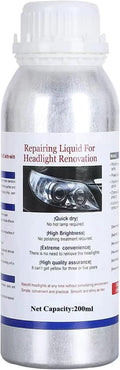 200Ml Car Headlight Restoration Liquid, Headlight Restoration Kit Refill Bottle, Auto Headlight Anti-Scratch Lens Repair Fluid, Headlight Polish Cleaner for Restoring Dull Yellow Headlamp