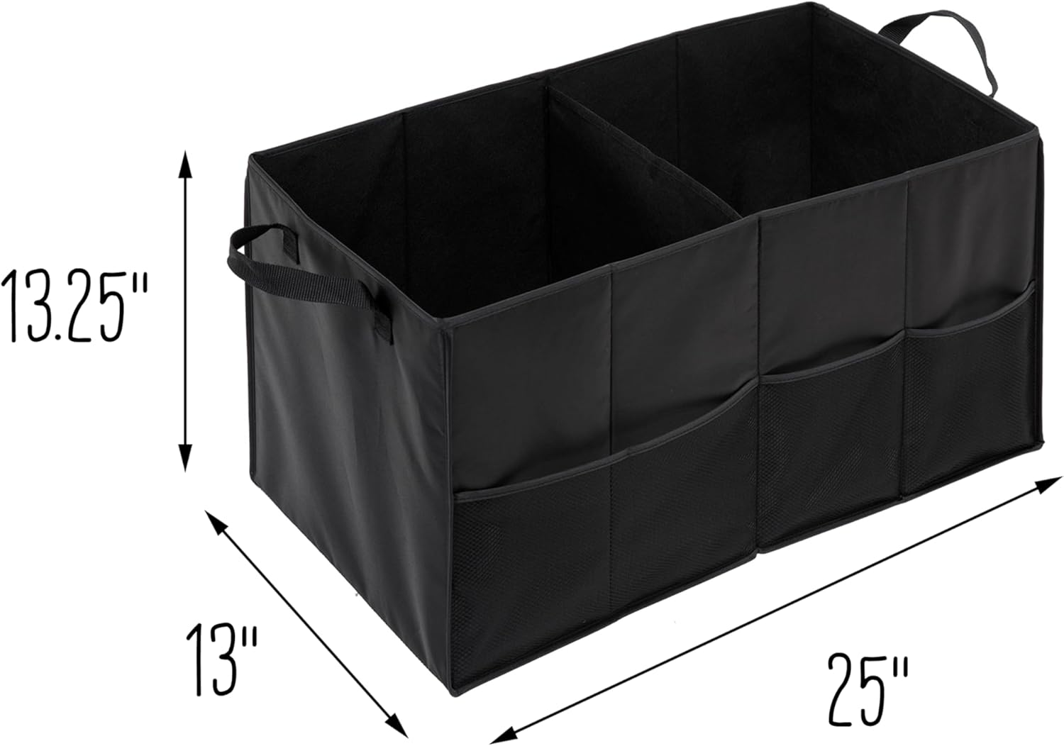 SFT-01166 Soft Storage Chest, Black Folding Car Trunk Organizer