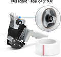 Packing Tape Dispenser Gun,  2 Inch Tape Gun Dispenser with 2 Inch Carton Packing Tape, Lightweight Industrial Side Loading Tape Dispenser - Black