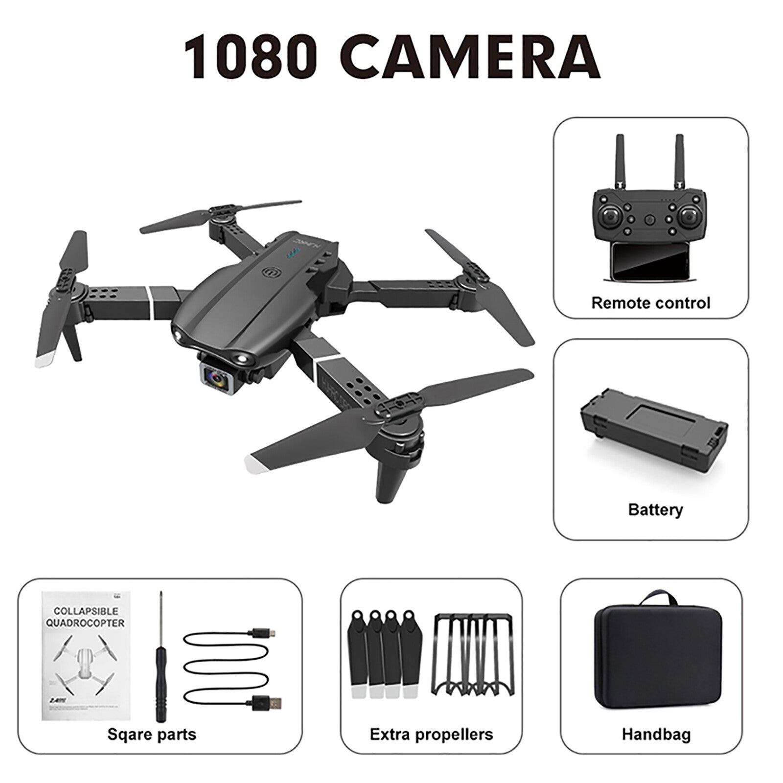 4K Foldable RC Drone with HD Dual Camera WIFI FPV Selfie Quadcopter ~~