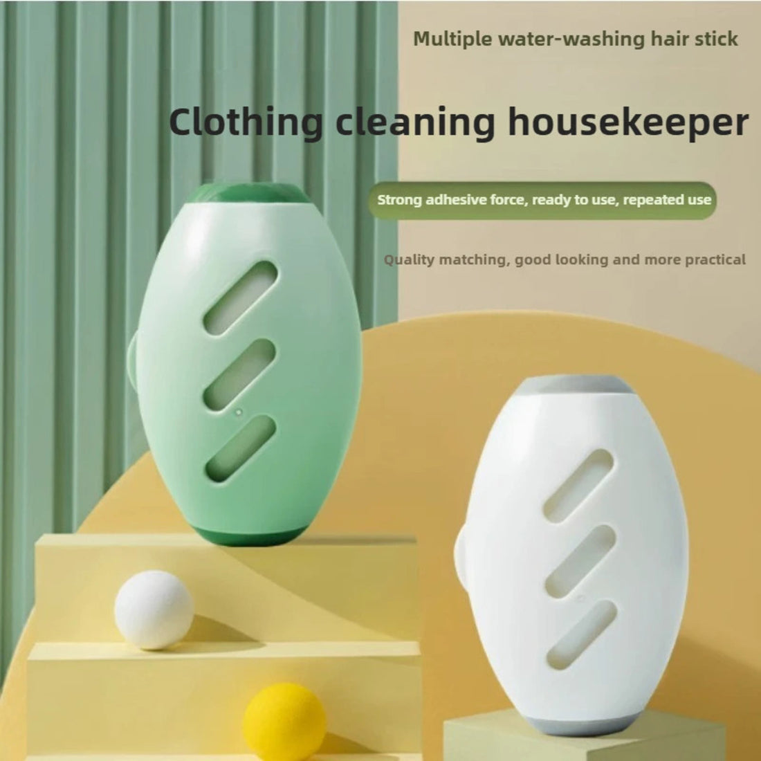 Reusable Washable Lint Roller – Super Sticky Portable Pet Hair Remover for Clothes, Furniture & Travel | Eco-Friendly Lint Ball Roller