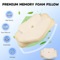 Cervical Pillow for Neck Pain Relief - Ergonomic Dual-Height Butterfly Contour Memory Foam Pillow with Ice Silk Fabric & Washable Cover for Side Back Stomach Sleepers (Grey)