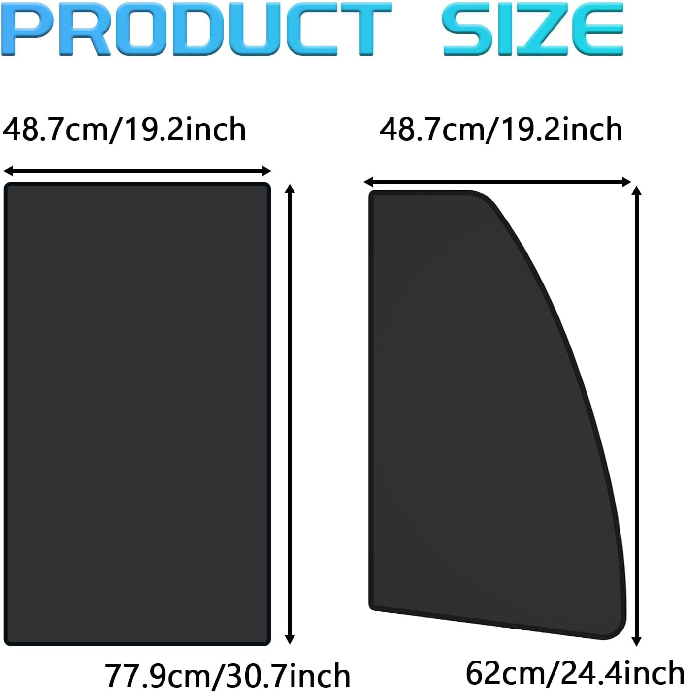 Driver Side Window Sun Shade 2PCS Car Magnetic Window Shades for Baby and Privacy, Car Windows Curtains Covers Front Side Glass 99% UV Protection Magnetic Blackout Windows Cover Tint