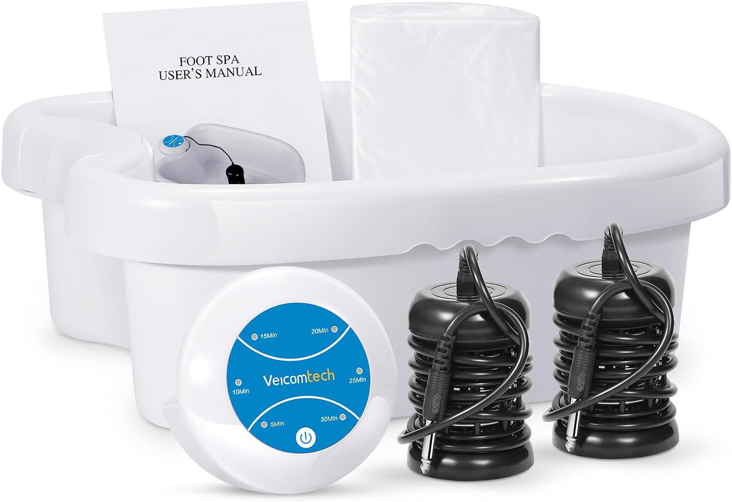 Ionic Foot Bath Detox Machine - Detox Foot Spa System for Home, Salon, Spa Club with 2 Arrays and 100 Tub Liners