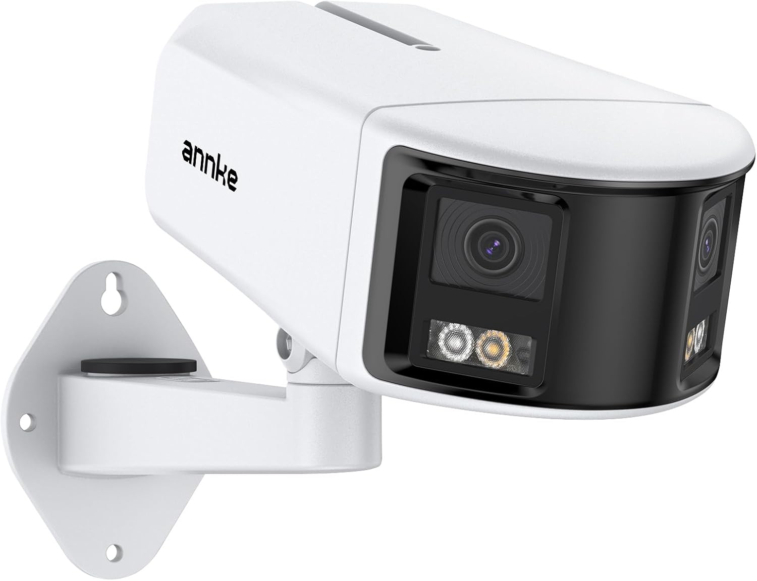 FCD600 Dual-Lens Outdoor Security Camera with 180° Fov, 6MP Panoramic Poe IP Camera, Smart Human/Vehicle Detection, Color Night Vision, Two Way Audio, Supports Microsd Card up to 256GB