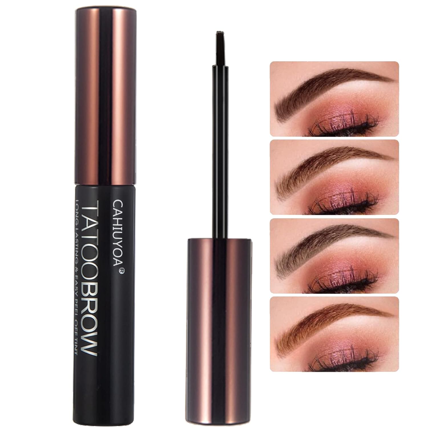 1PCS Peel off Tattoo Eyebrow Gel, Long-Lasting Waterproof Eyebrow Tattoo Makeup,Natural Elegant Eyebrow Tattoo Peel off for All Types of Eyebrows - Light Brown