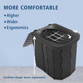 XL Portable Folding Toilet with Lid - Travel Portable Potty for Adults, 12 Toilet Bags, 12 Pack Liquid Waste Gel