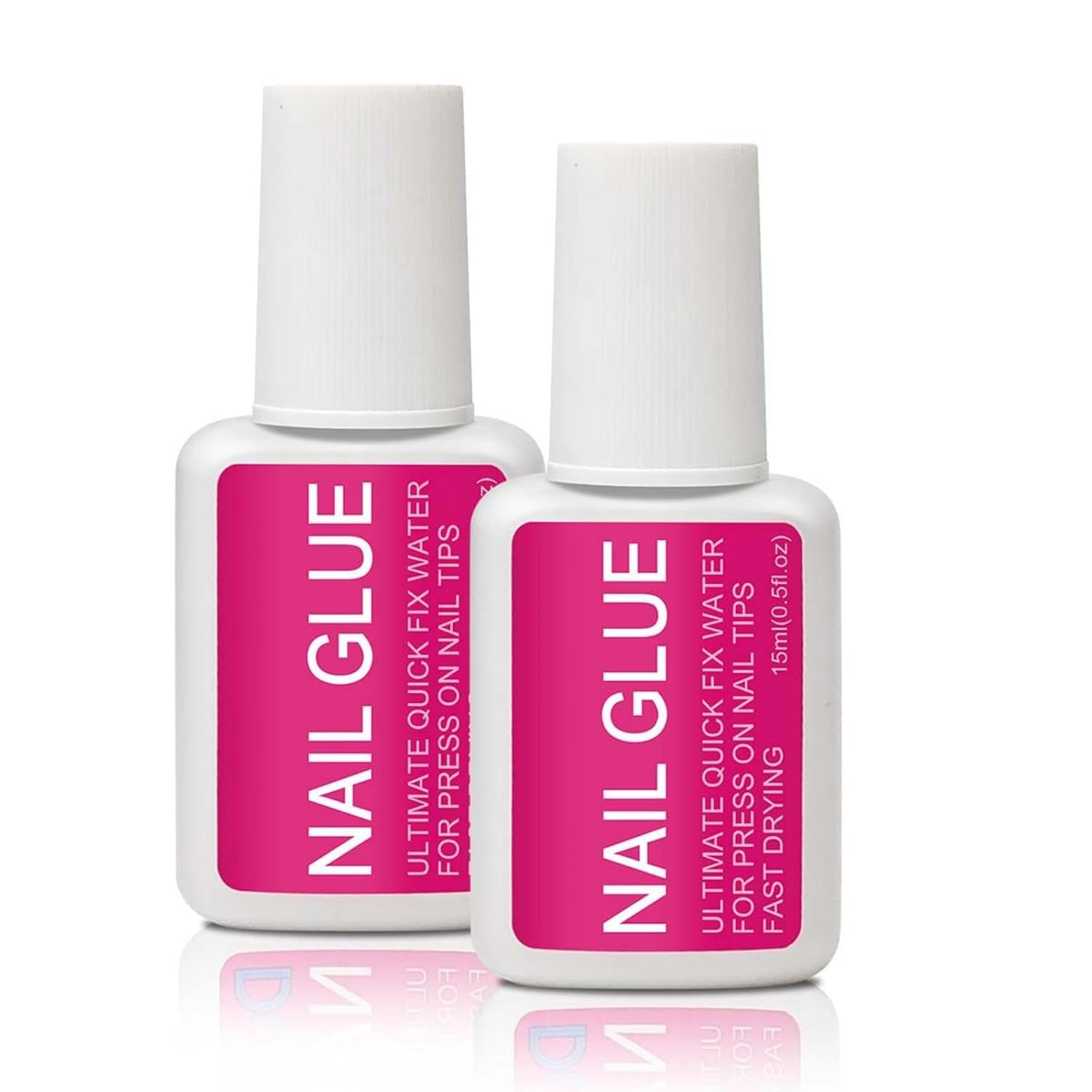 30ML Super Strong Nail Glue for Press Ons, Fake Nail Tips, Acrylic Nails No Uv Light Needed Nail Bond Brush in Nail Glue for Press on Nails Long Lasting Nails Glues for Beginners DIY Home
