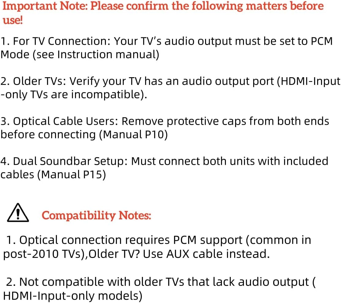Sound Bar, 100W Sound Bar for Smart TV, Bluetooth 5.3 Soundbar, 2 in 1 Detachable Home Speaker Bass Effect, Home Theater Surround Sound, Arc/Optical/Aux/Usb Connections, for Tv/Pc/Projectors