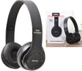 P47 Headset Multifunction Foldable Sports Headphone with Hifi Stereo Sound, Technology, and Ergonomic Design for Home Office Travel (Black)