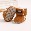 Baby Booties Cozy Fleece Slippers Soft Baby Shoes with Gripper Soles, Winter Infant Newborn Crib Sock Shoes Warm Footwear First Walkers